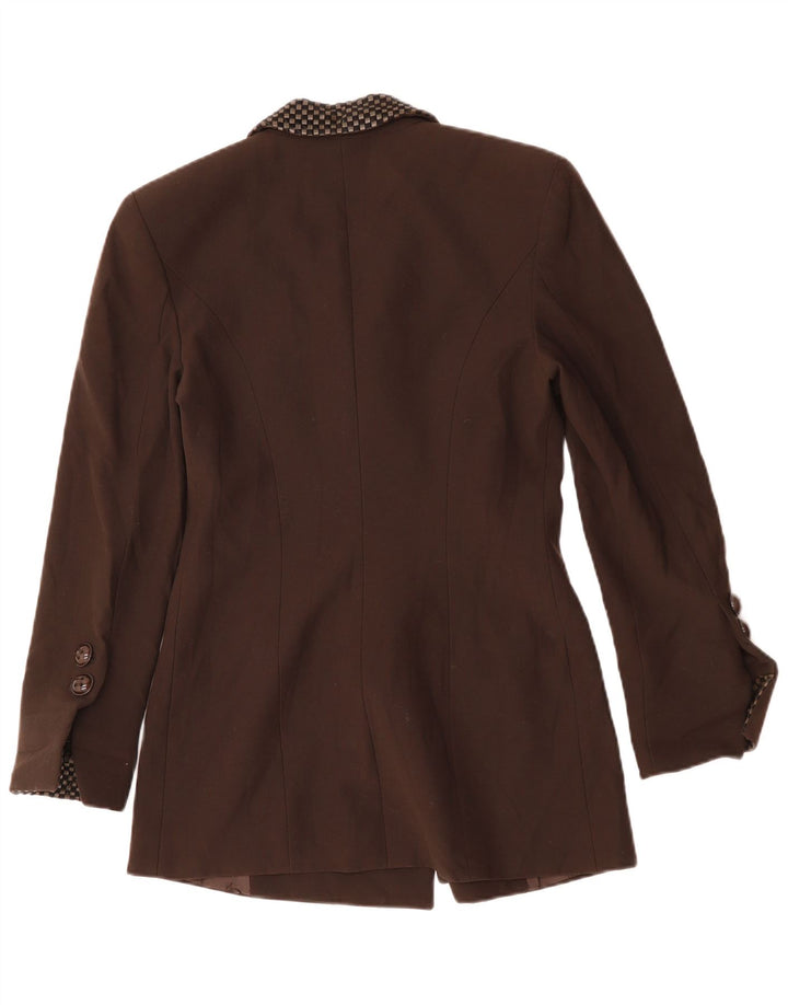 Caloma Veste Blazer Longue Femme IT 44 Marron Moyen Géométrique