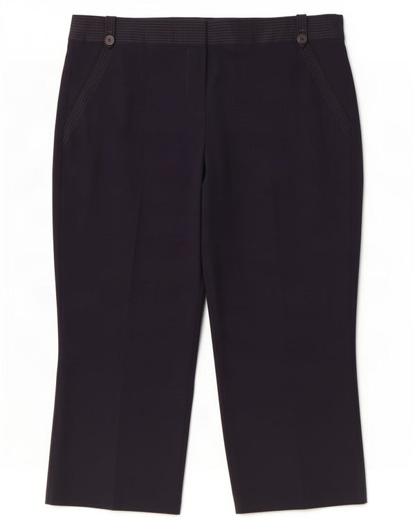 Marks & Spencer Pantalon court pour femme UK 16 Large W34 L25 Bleu marine