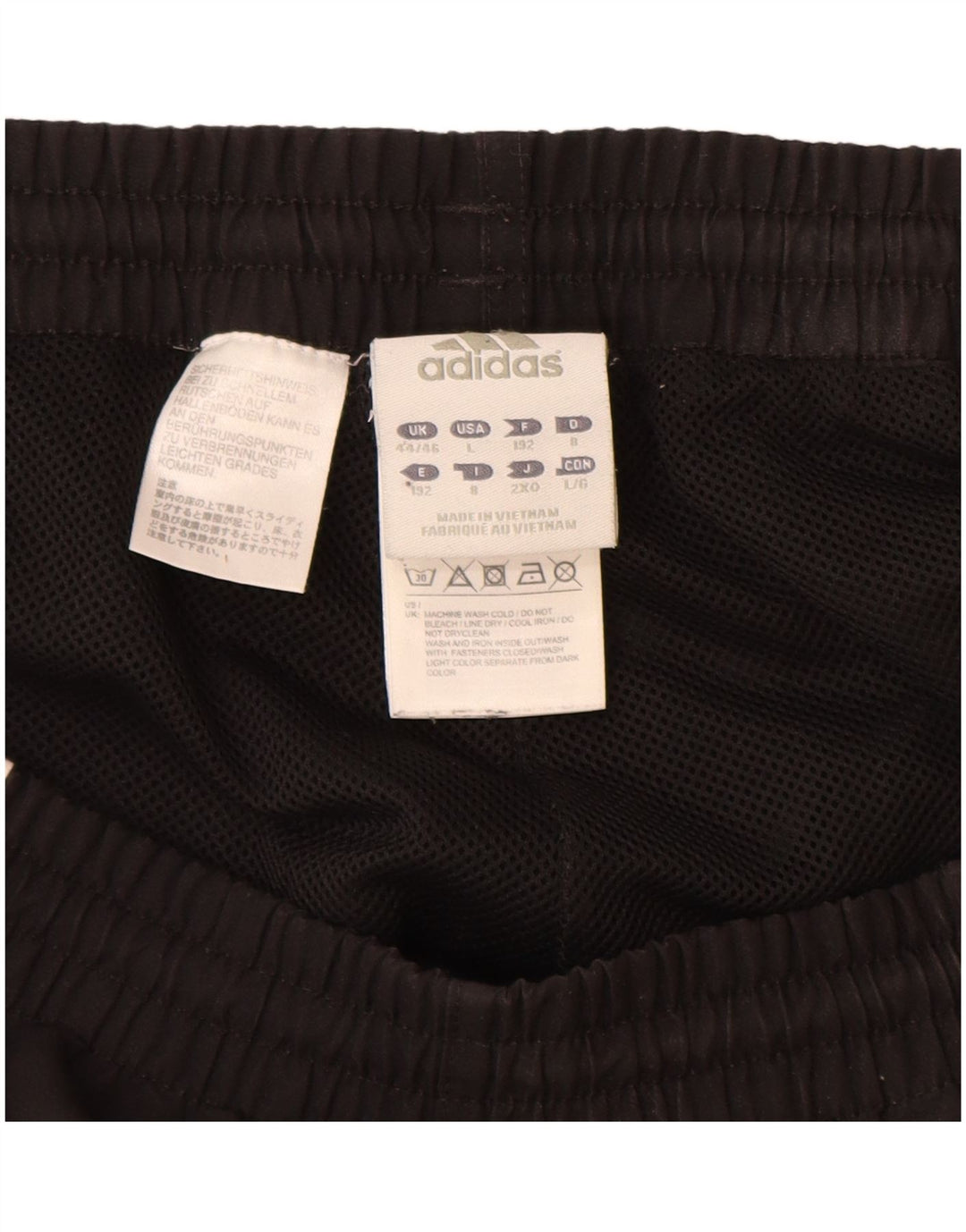 ADIDAS Pantalon de survêtement pour homme UK 44/46 Large Noir Colourblock
