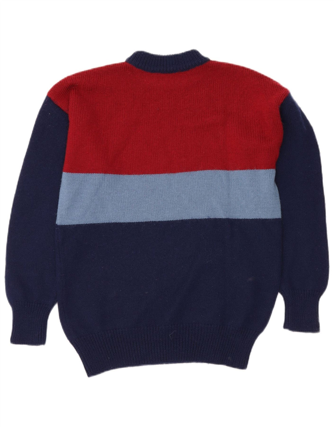 VINTAGE Pull col roulé pour homme Bleu marine moyen Colourblock