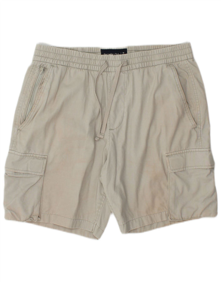 ABERCROMBIE & FITCH Mens Cargo Shorts Medium W34  Grey Cotton