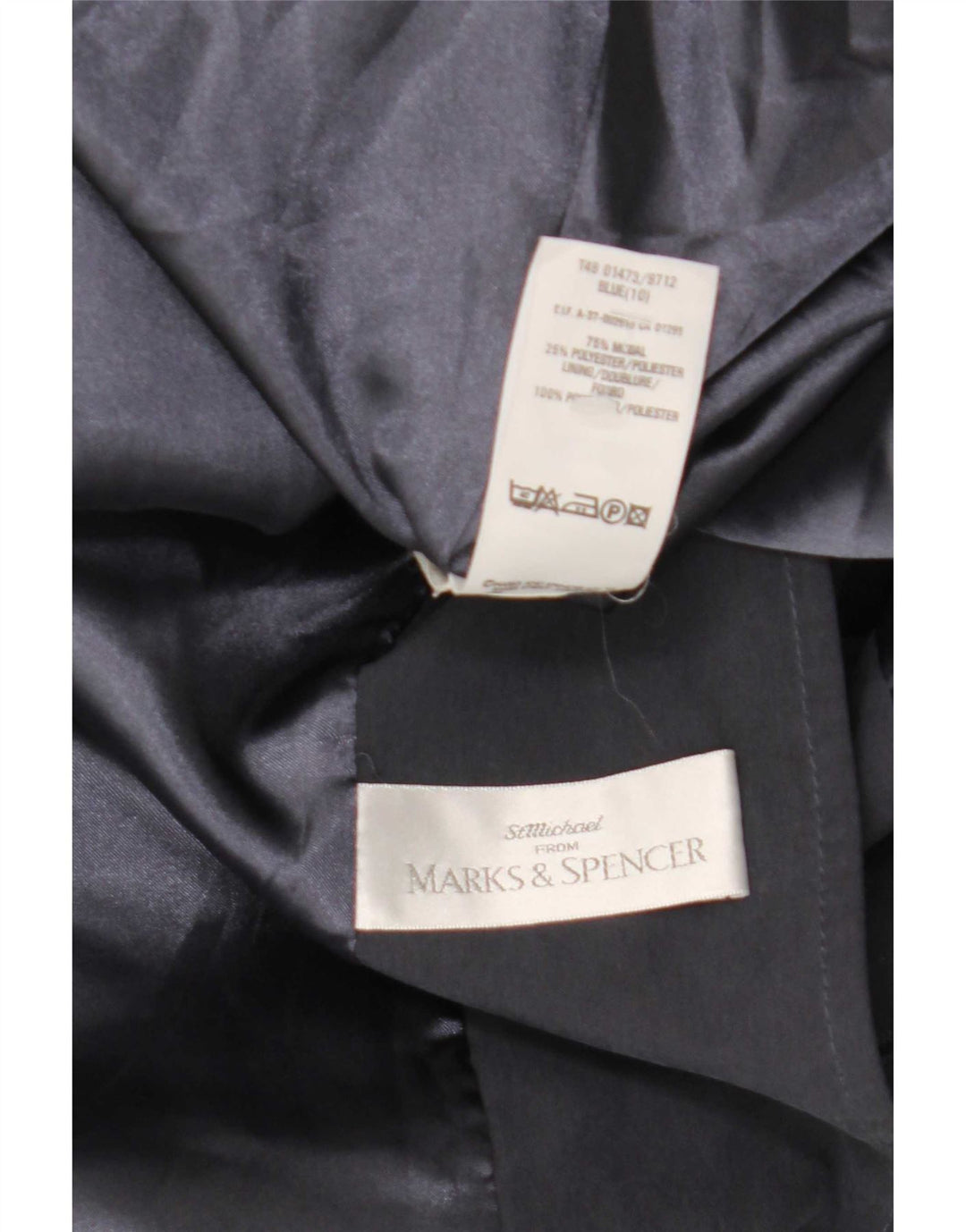 Marks & Spencer Trench-coat surdimensionné pour femme UK 10 Petit modal bleu marine