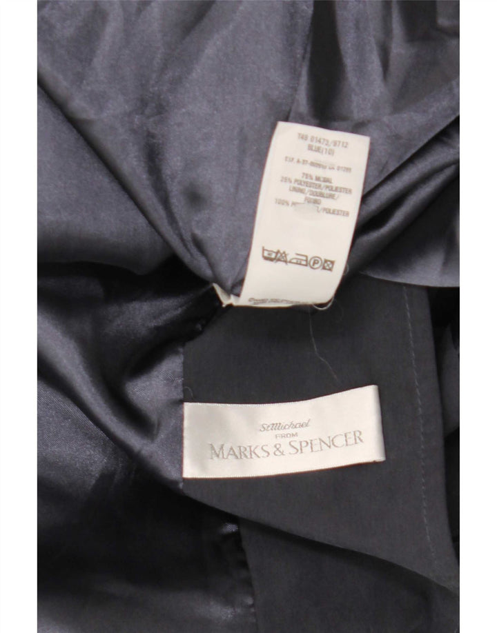 Marks & Spencer Trench-coat surdimensionné pour femme UK 10 Petit modal bleu marine