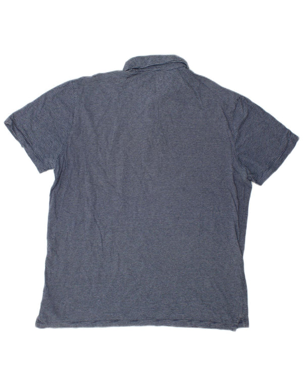 Gap Polo Homme Large Bleu Rayé Coton
