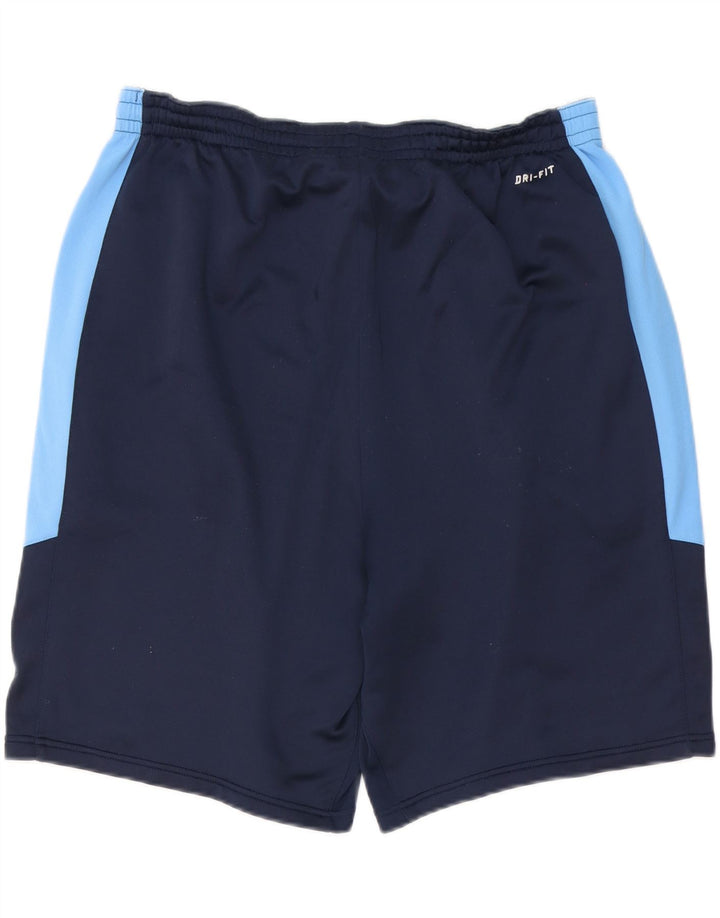 NIKE Short de sport Dri Fit pour homme 2XL en polyester color block bleu marine