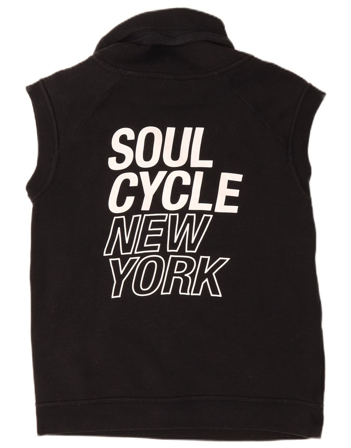 Nike Sweat-shirt surdimensionné sans manches pour femme UK 10 Petit coton noir