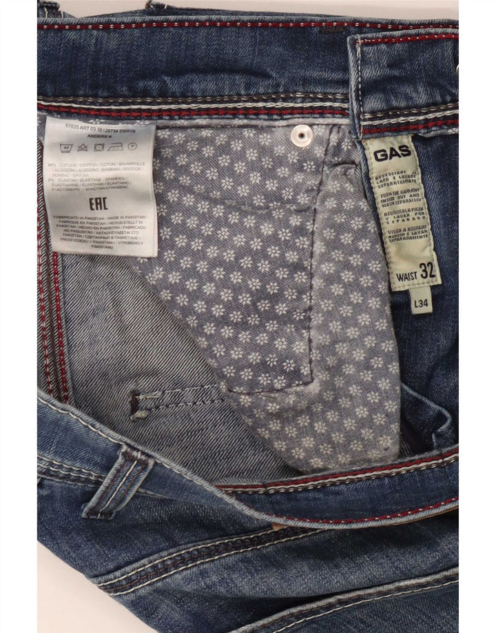 Gas Jean Slim Homme W32 L34 Bleu Coton