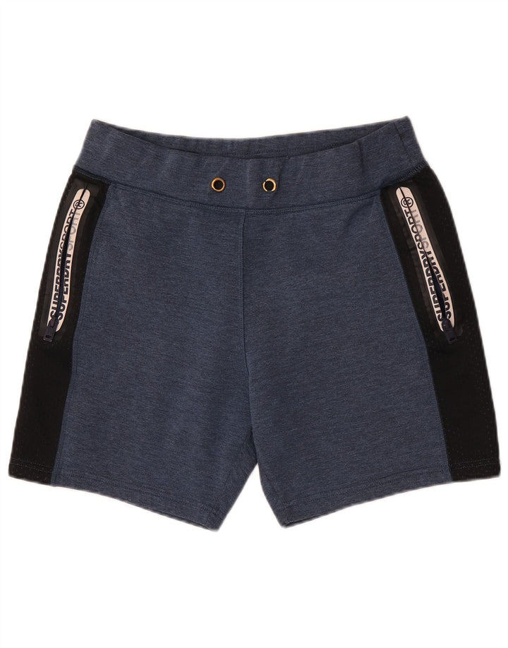 Superdry Short de Sport Graphic Homme Large Bleu Marine Colorblock Polyester