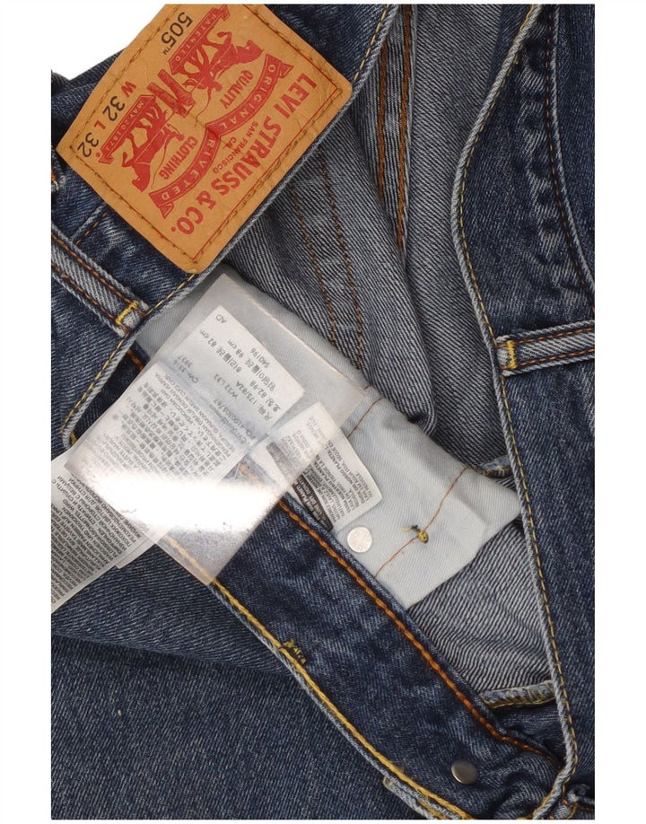 Levi's Jean Droit 505 Homme Bleu W32 L32 Coton