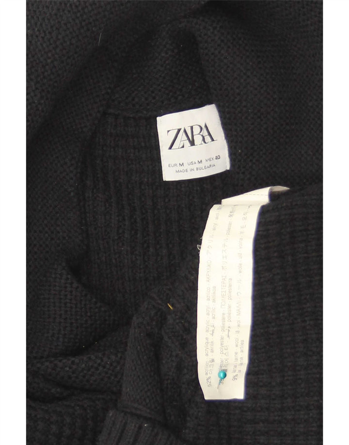 Zara Homme Pull Col Châle Pull Acrylique Noir Moyen