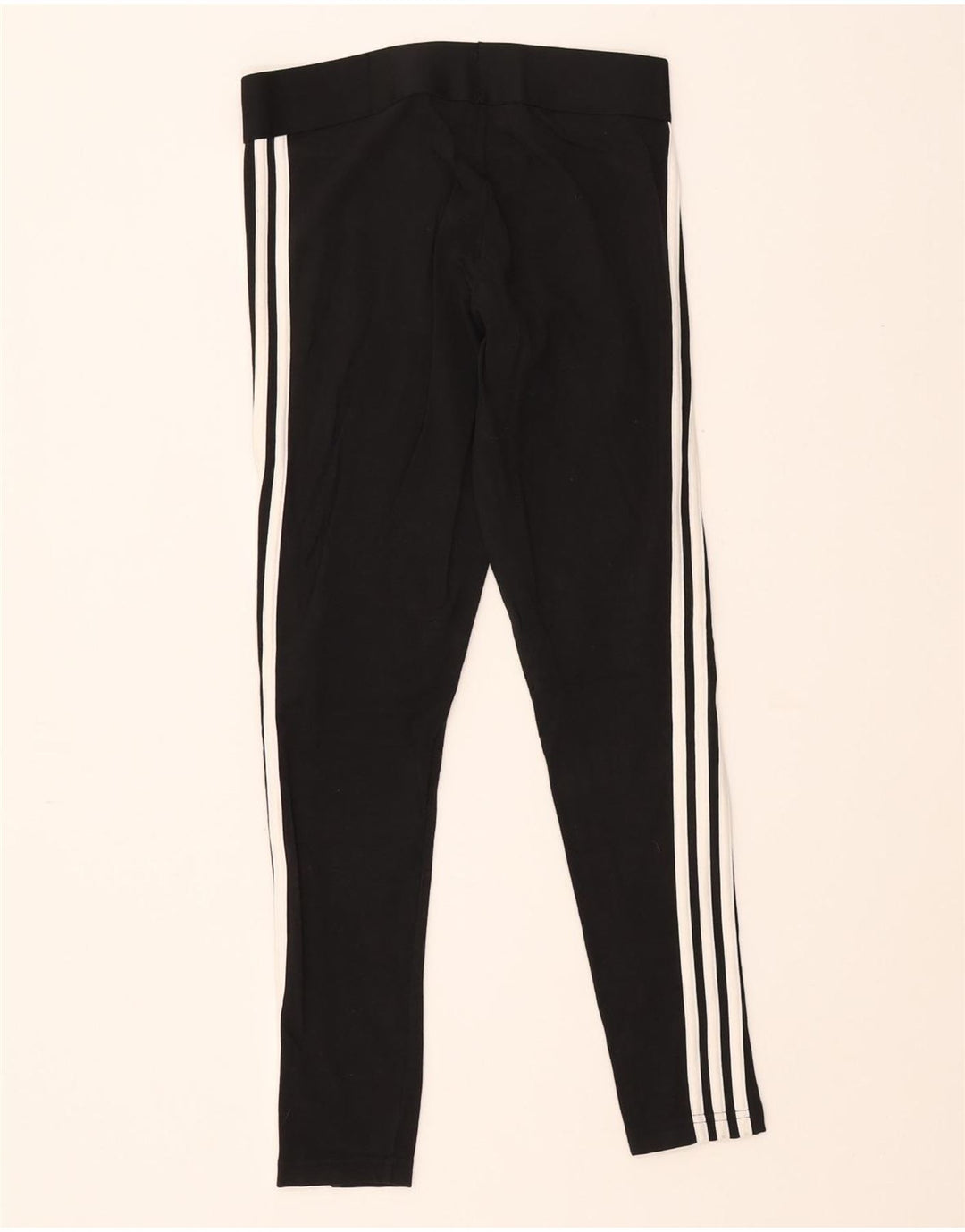 ADIDAS Womens Leggings UK 12/14 Medium  Black Cotton Vintage Adidas and Second-Hand Adidas from Messina Hembry 