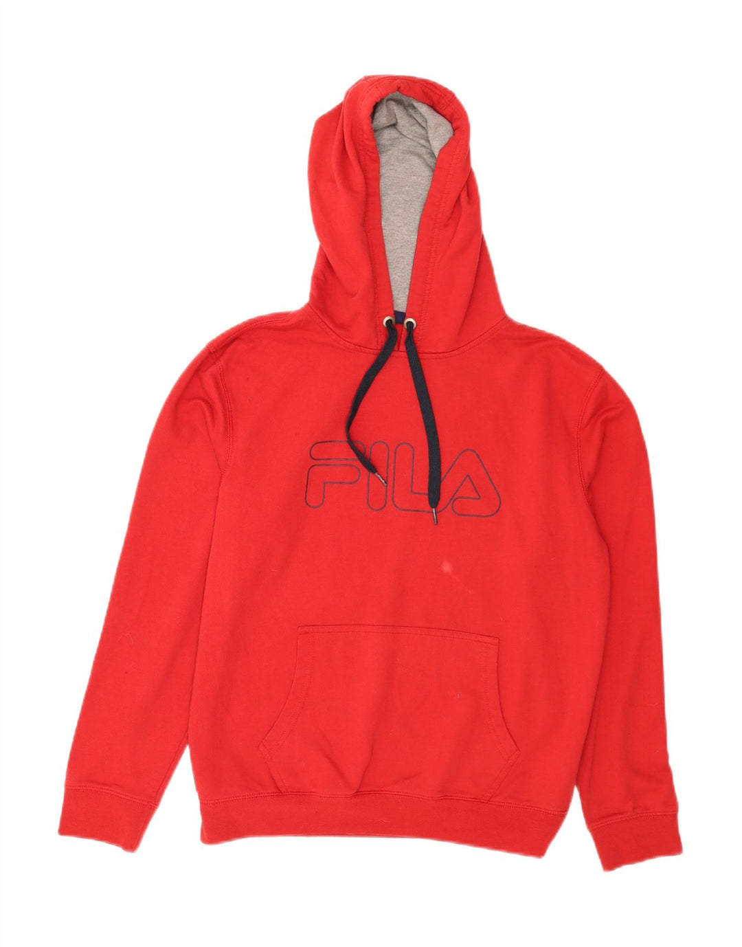 Fila Pull à capuche graphique pour femme UK 14 Rouge moyen Polyester