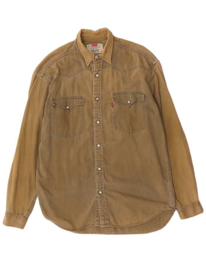 Levi's Chemise en Jean Homme Kaki Moyen Coton