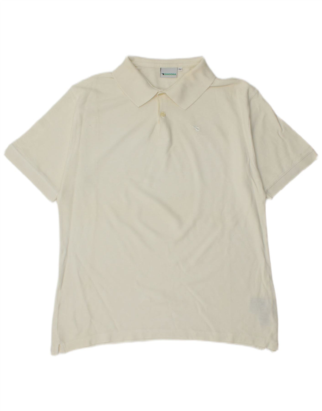 Diadora Polo Homme Large Blanc Cassé Coton