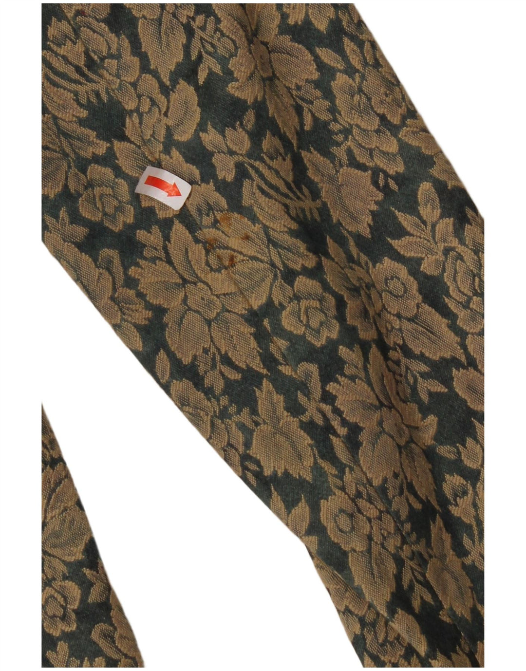 VINTAGE Femme 3 Bouton Blazer Veste EU 40 Coton Floral Brun Moyen