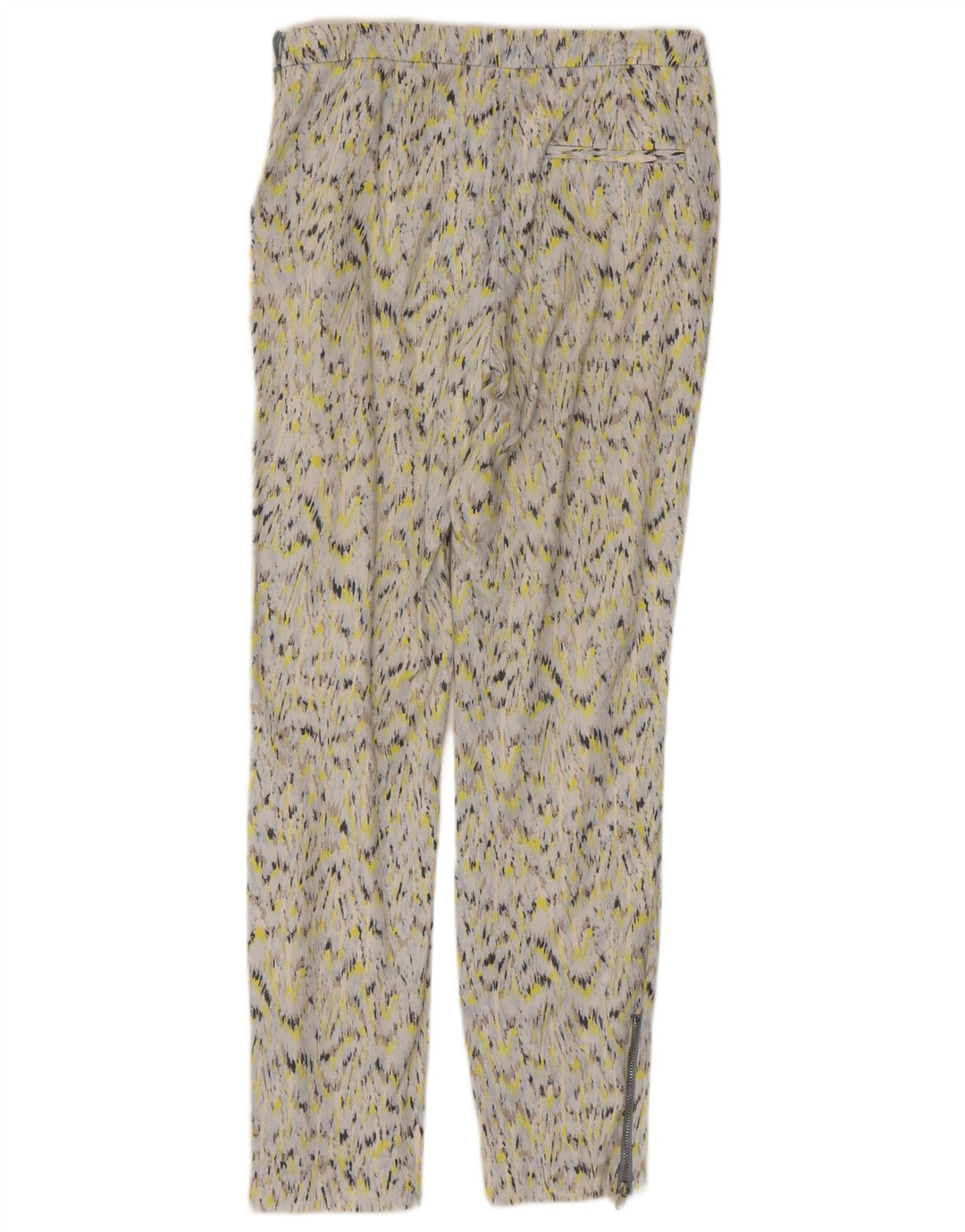 ZARA Femme Pantalon Chino à Motif Abstrait Petit W26 L26 Multicolore
