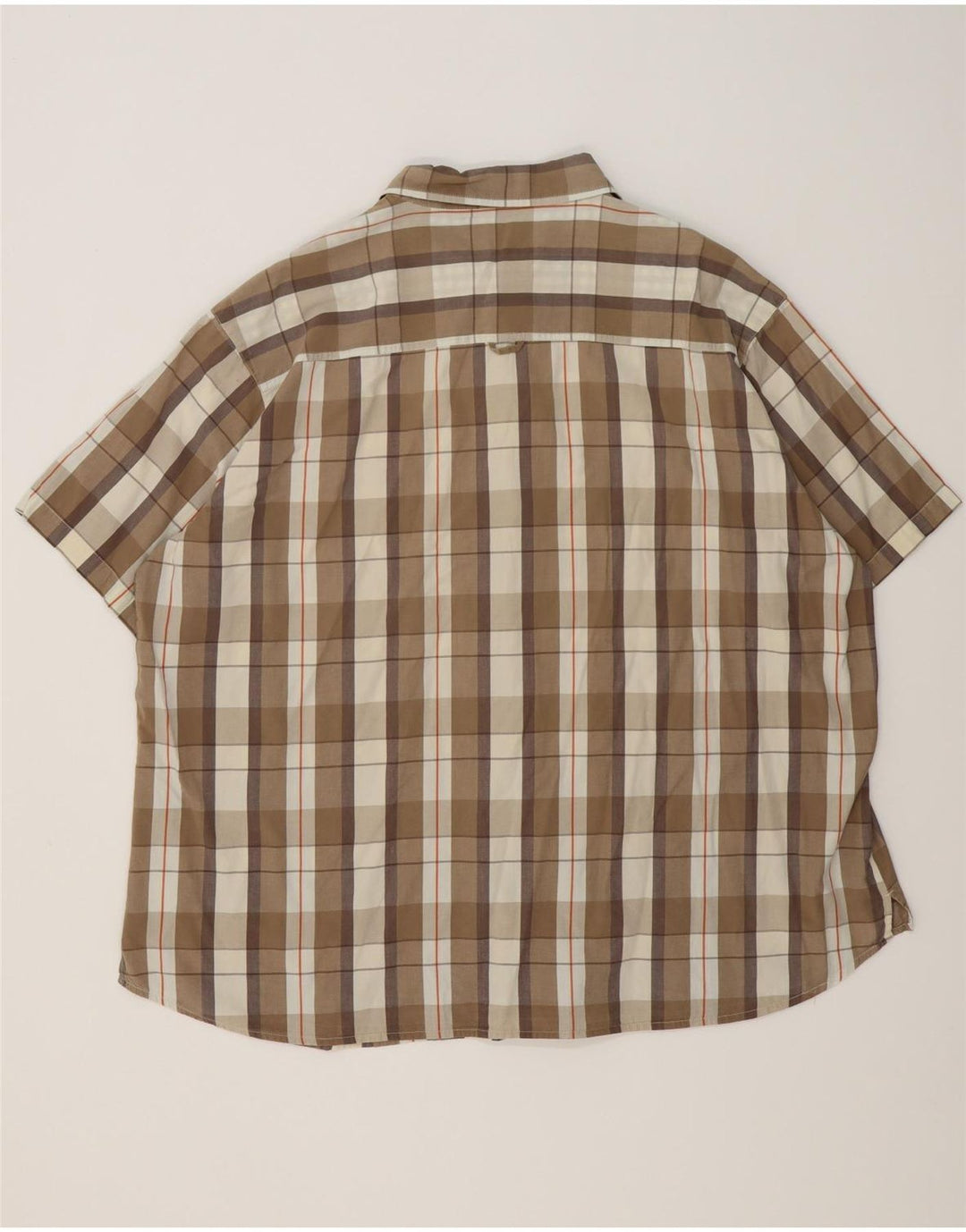 Chemise à manches courtes pour homme Animal 2XL en coton à carreaux marron