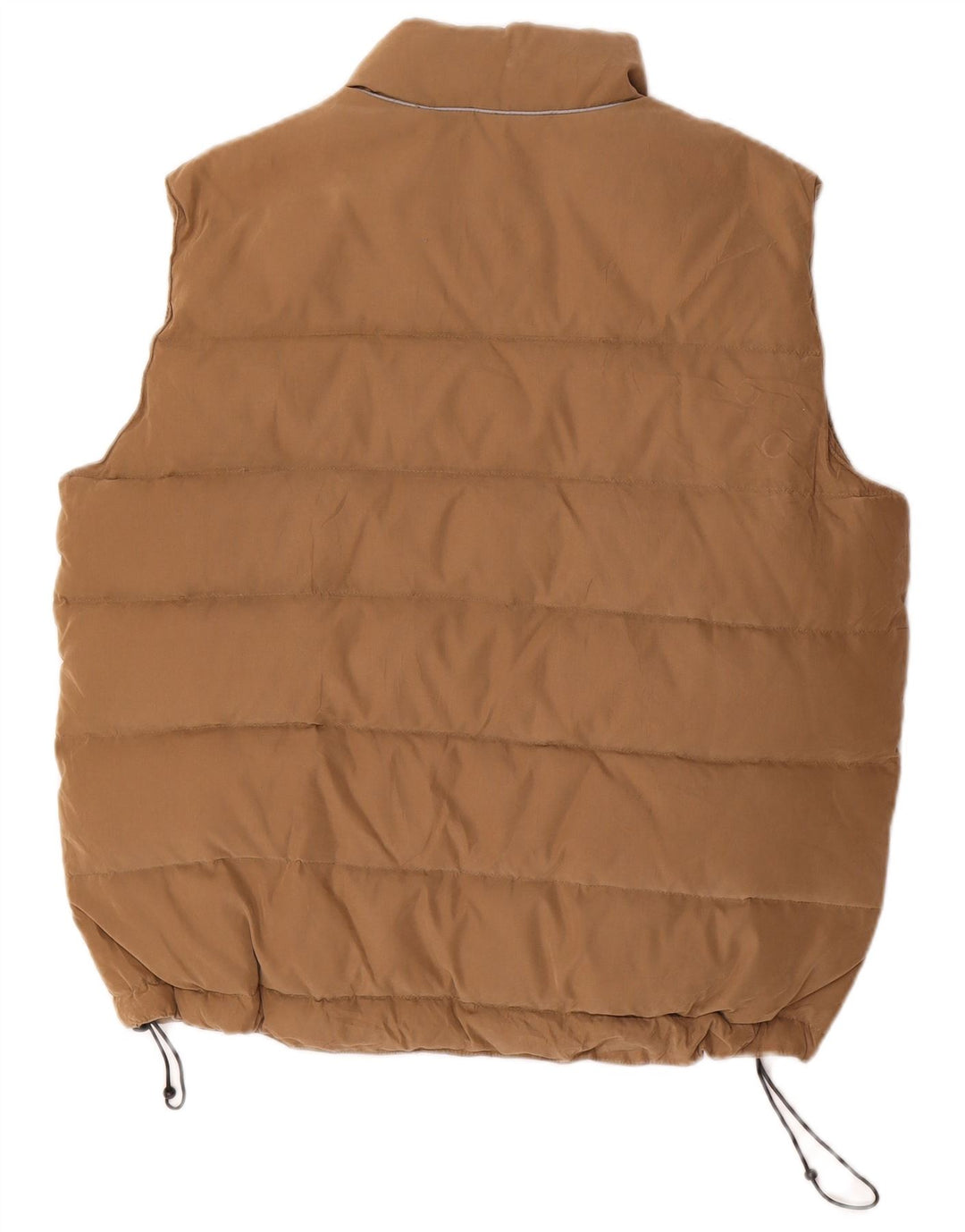 VINTAGE Gilet rembourré homme UK 40 Grand Polyester Beige