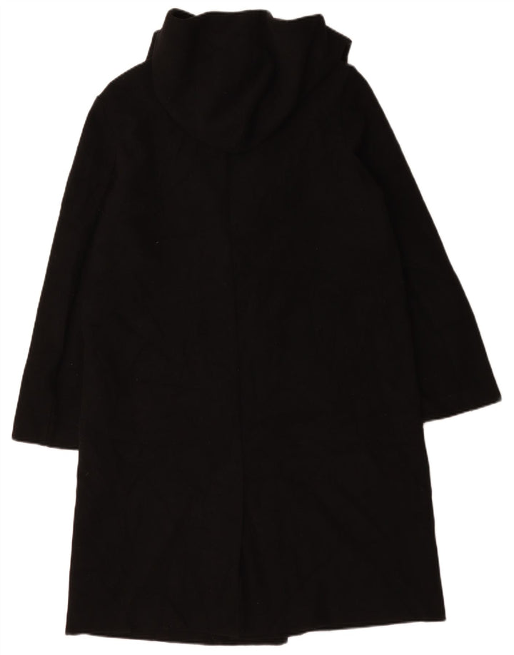 Zara Manteau ouvert à capuche pour femme UK 14 Medium Noir Polyester
