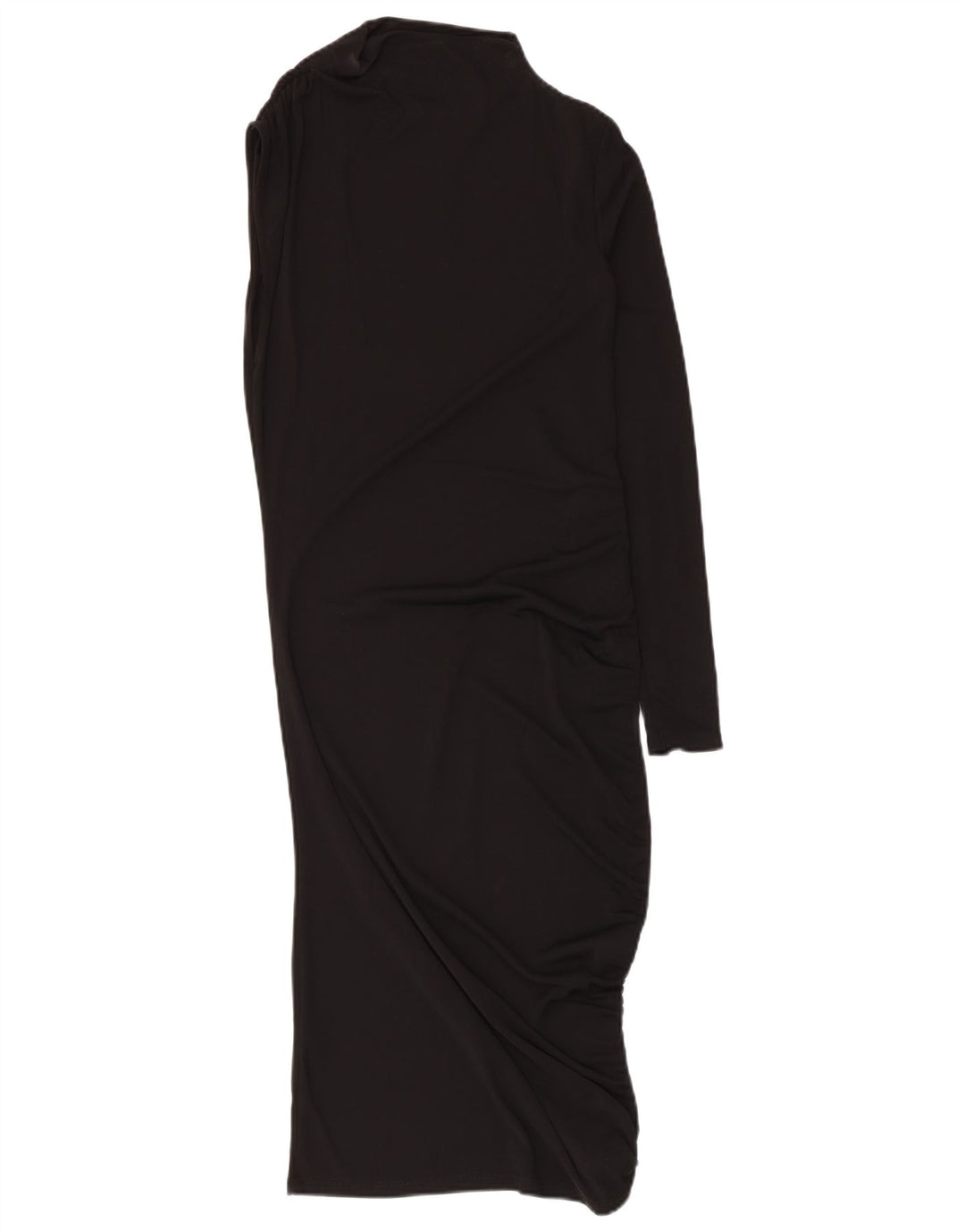 Zara Femme Robe Une Épaule UK 8 Petit Noir Polyester