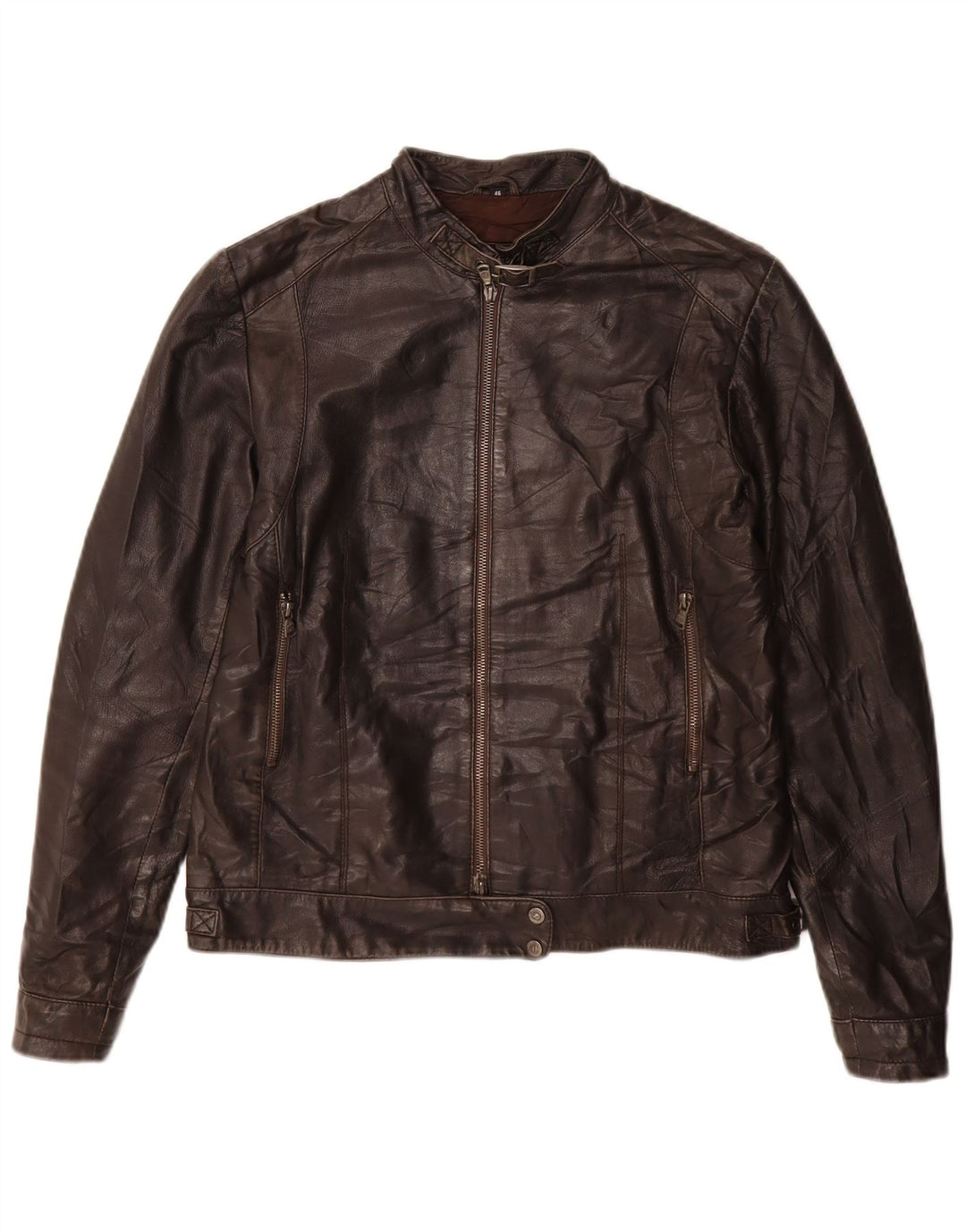 Bata and More Veste en cuir pour femme IT 46 Grand cuir marron