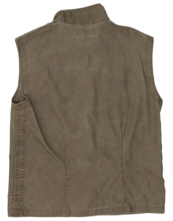 Beyond Gilet utilitaire pour homme UK 44 2XL Kaki Coton