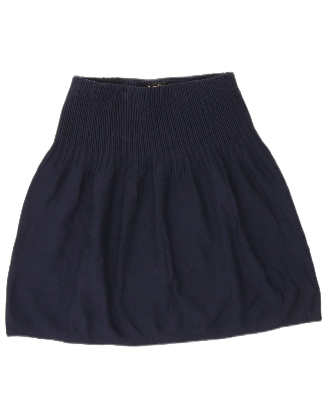 Massimo Dutti Jupe trapèze en tricot pour femme Small W26 Bleu marine Viscose