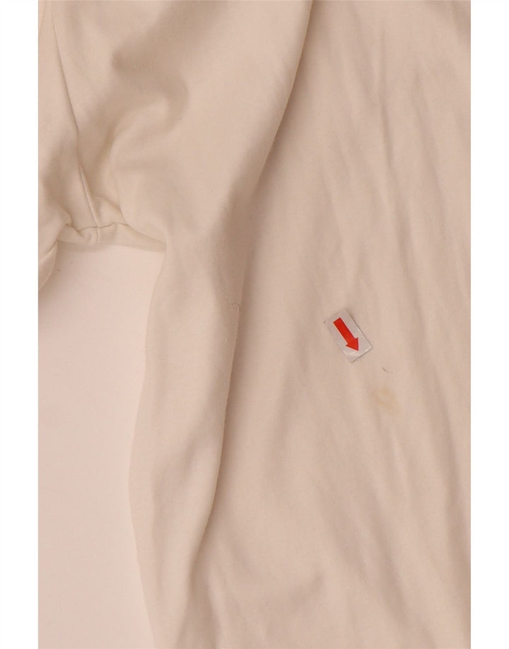 ZARA Mens Polo Shirt Small White Cotton
