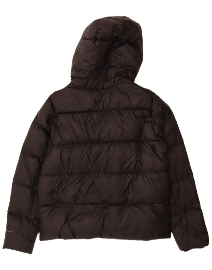Eddie Bauer Veste rembourrée à capuche pour femme UK 14 Medium Black Nylon