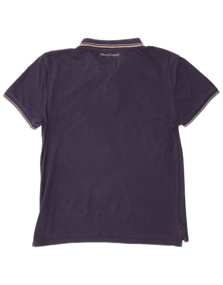 Henry Cottons Polo Homme Bleu Marine Moyen Coton