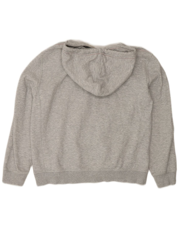 Tommy Hilfiger Pull à capuche graphique pour femme UK 16 Large Gris Coton