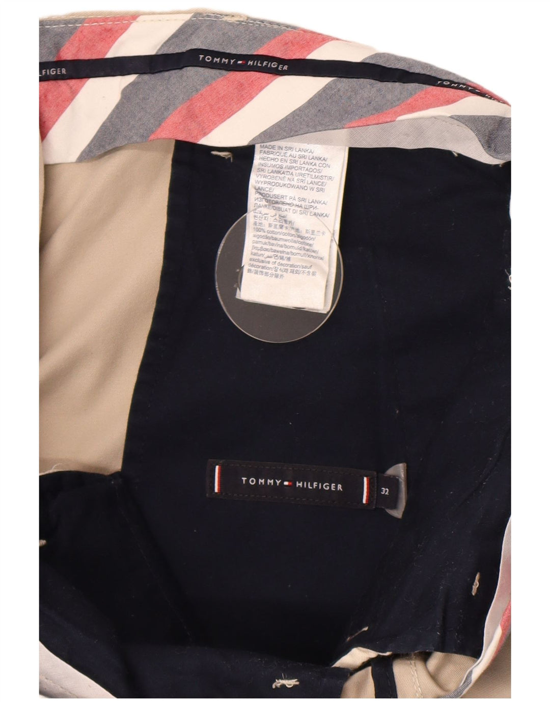 Tommy Hilfiger Short Chino Homme W32 Coton Beige Moyen