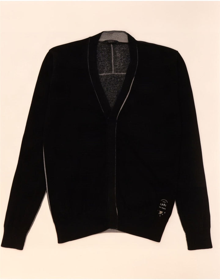 Guess Cardigan Homme Pull Noir Moyen Coton