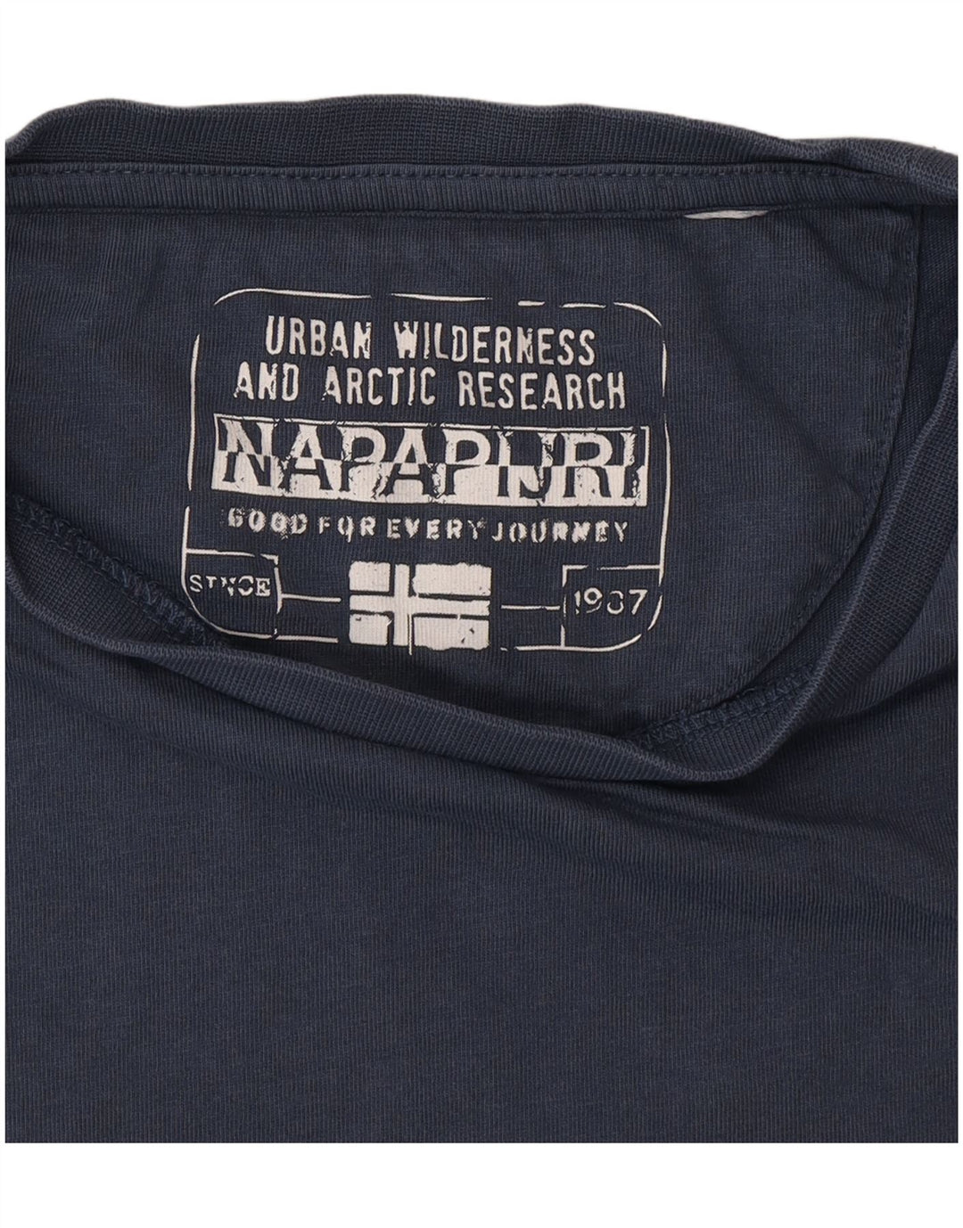 NAPAPIJRI Mens T-Shirt Top Large Navy Blue