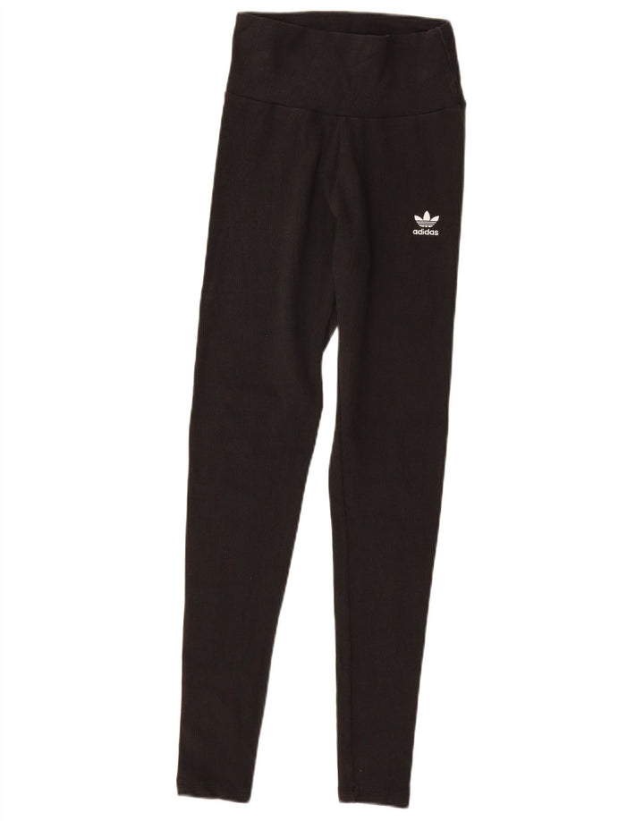 ADIDAS Leggings Femme UK 8 Petit Noir