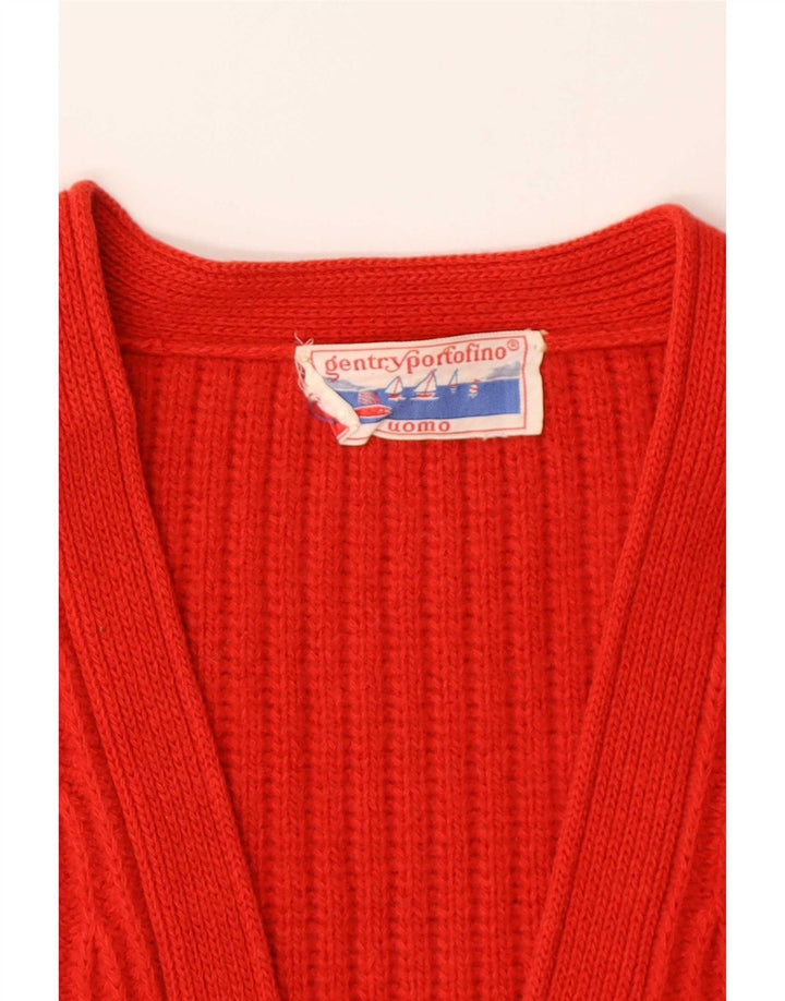 Gentry Portofino Pull Cardigan Homme Rouge Moyen
