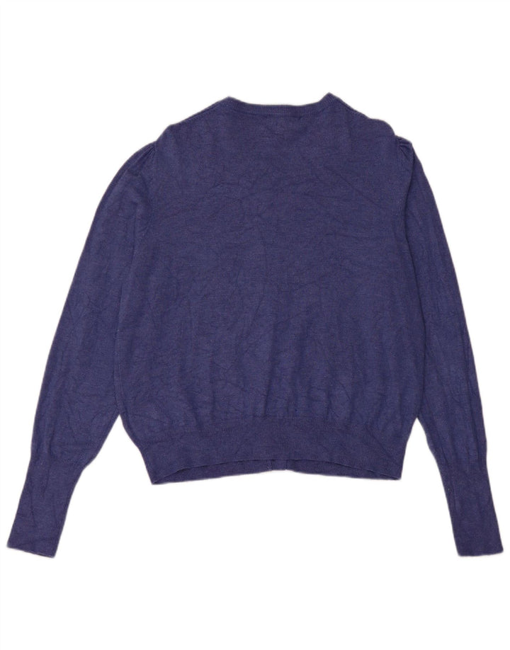 Marks & Spencer Cardigan pour femme en viscose bleu moyen UK 44