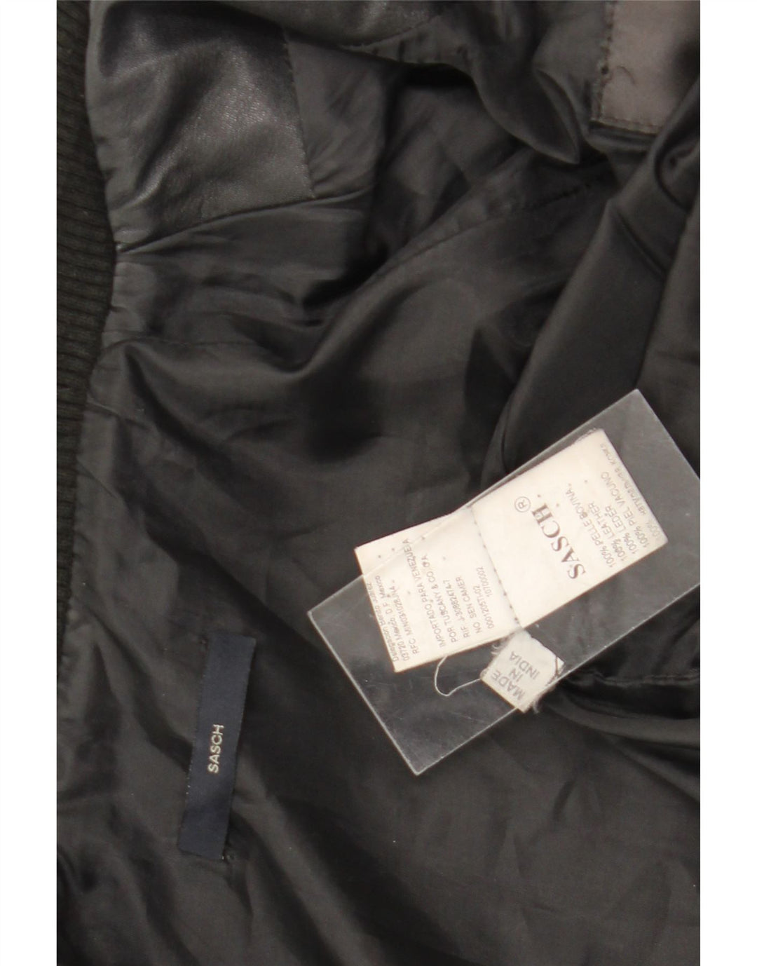 Sasch Veste en cuir courte pour femme UK 14 Noir moyen