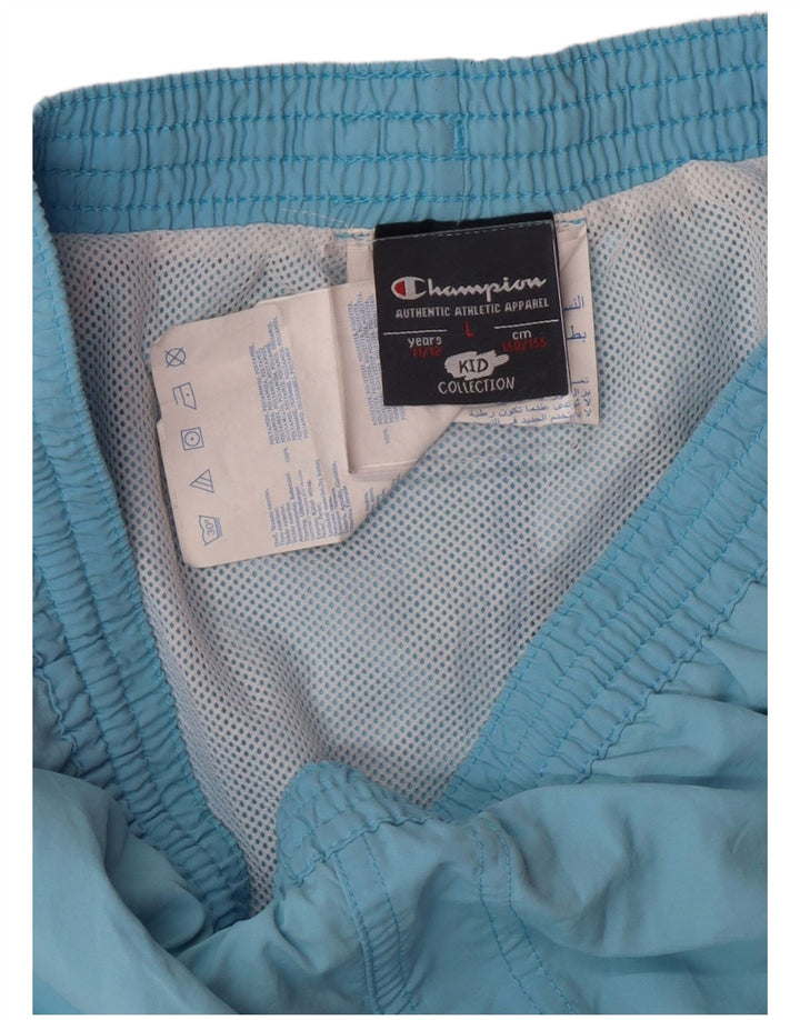 Champion Short de Bain Graphique Garçon 11-12 Ans Grand Bleu Polyamide