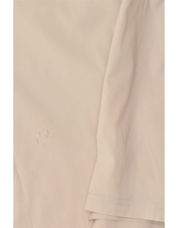 Trussardi Jeans Chemise à Manches Courtes Homme Blanc Moyen Coton