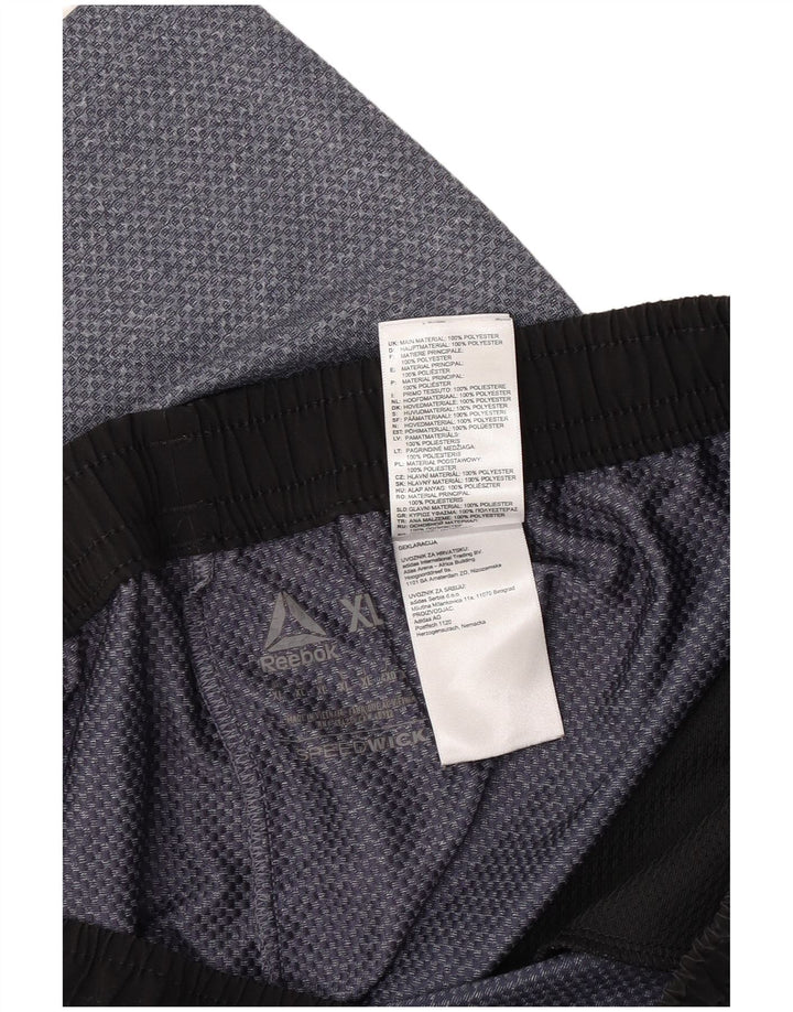Reebok Short de Sport Homme XL Gris Polyester