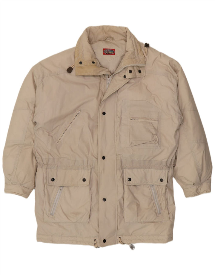 manteau rembourré vintage pour homme UK 42 XL Beige