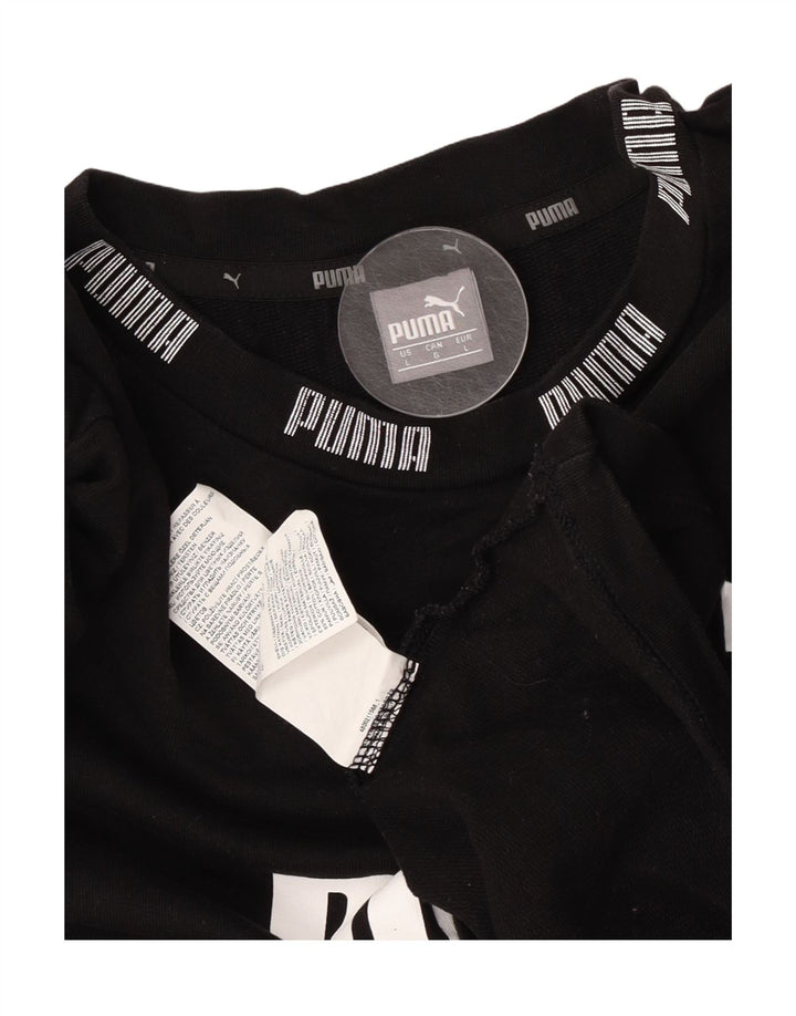 Puma T-shirt graphique pour hommes, grand, noir, coton