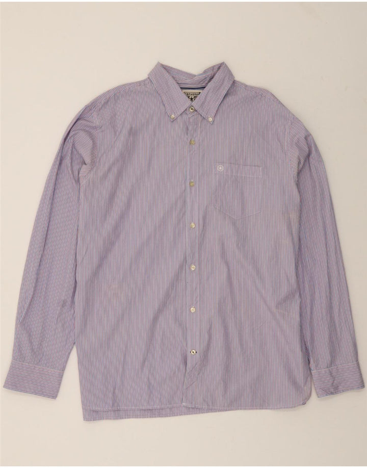 CONVERSE Mens Shirt 2XL Blue Striped Cotton Vintage Converse and Second-Hand Converse from Messina Hembry 
