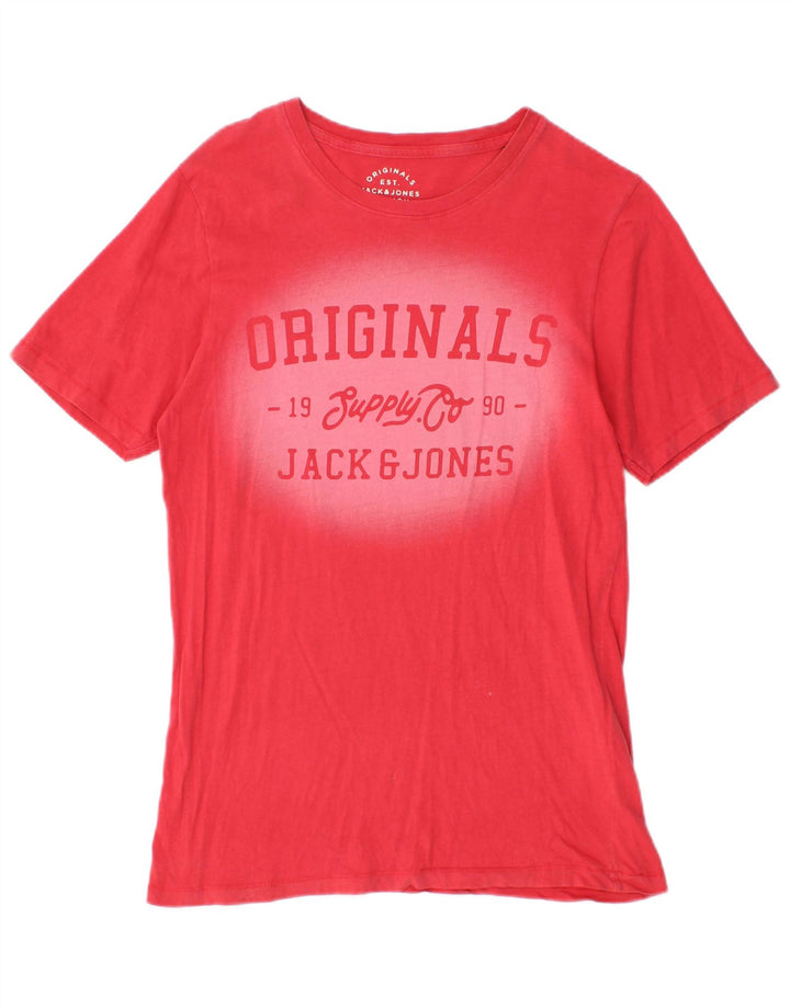 Jack & Jones T-Shirt Graphique Homme Petit Rouge Coton
