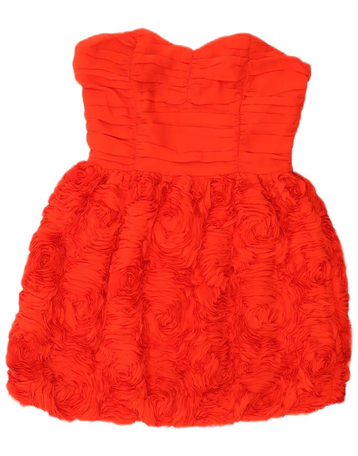 H&M Femme Robe Bustier EU 38 Rouge Moyen Floral Polyester