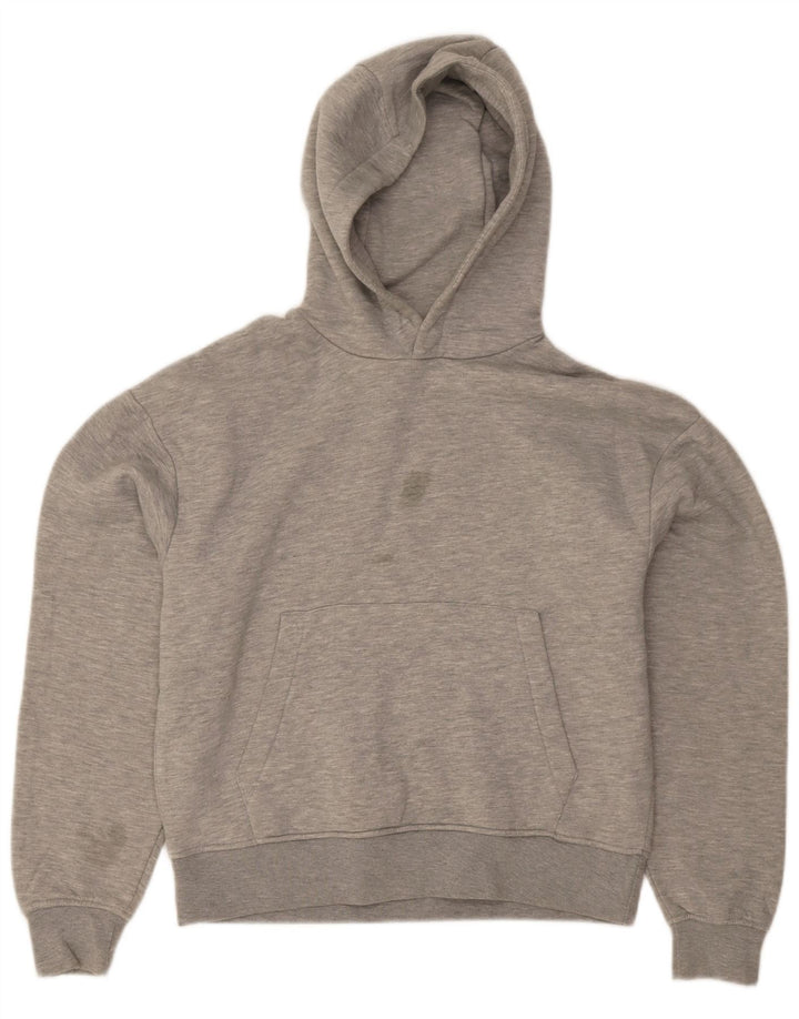 Zara Pull à capuche pour homme Petit polyester moucheté gris