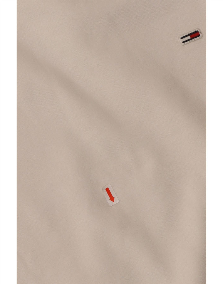 TOMMY HILFIGER Pull-over surdimensionné pour femme UK 6 XS Coton blanc