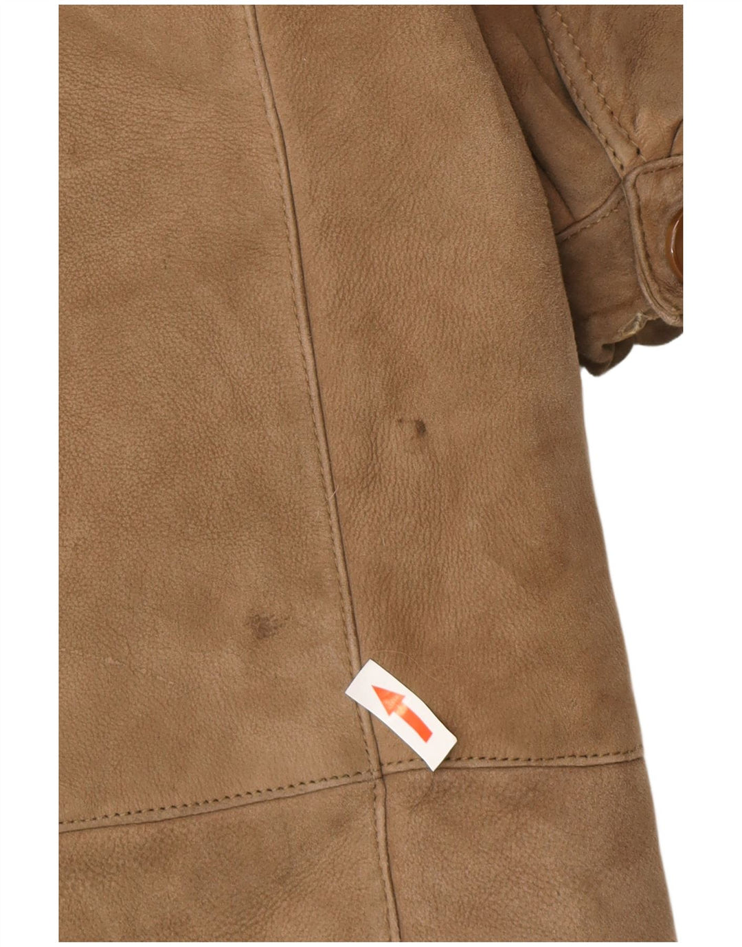 vintage Femmes Manteau en peau de mouton surdimensionné UK 10 Petit Brun