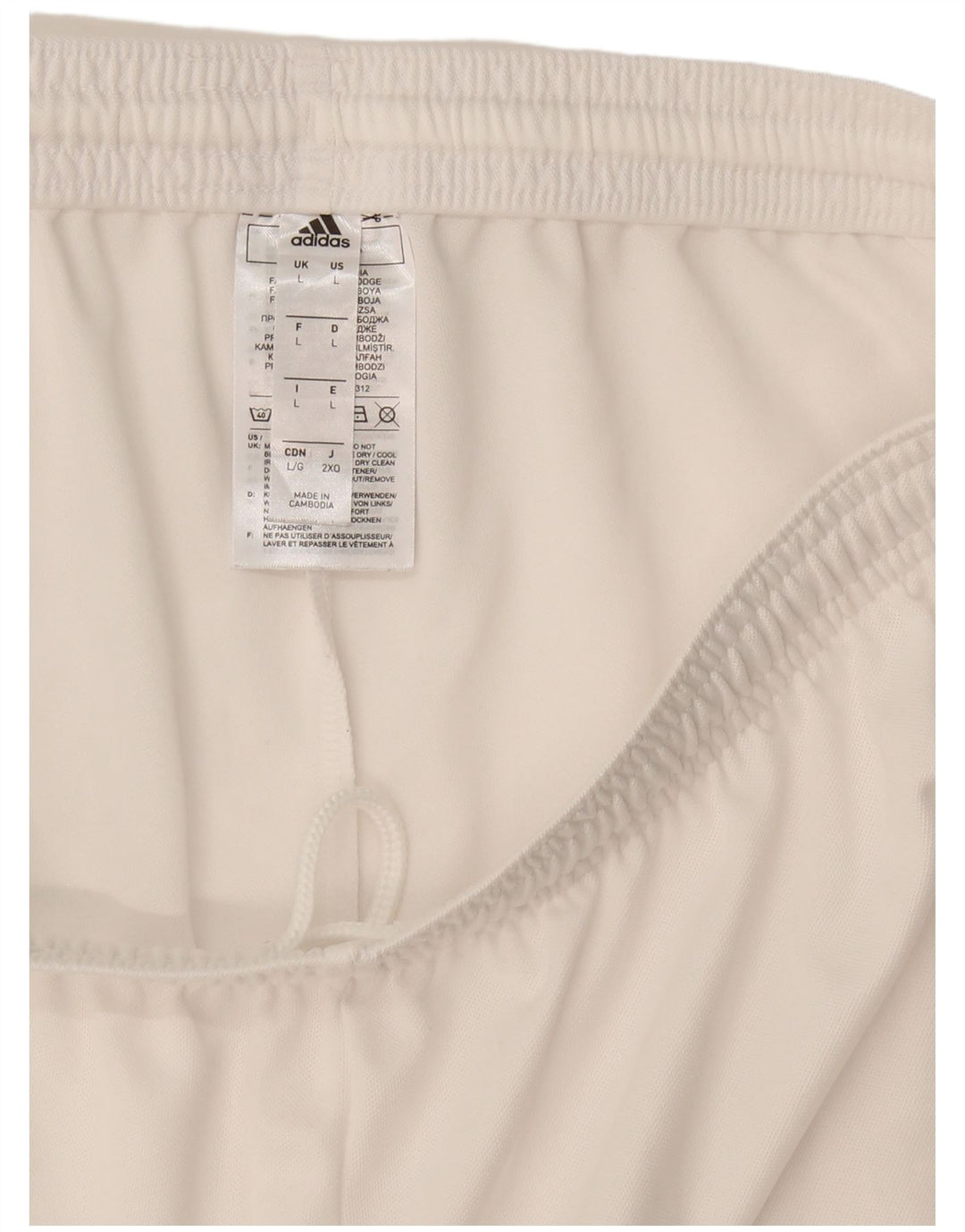 Adidas Short de sport pour homme Large Blanc Polyester